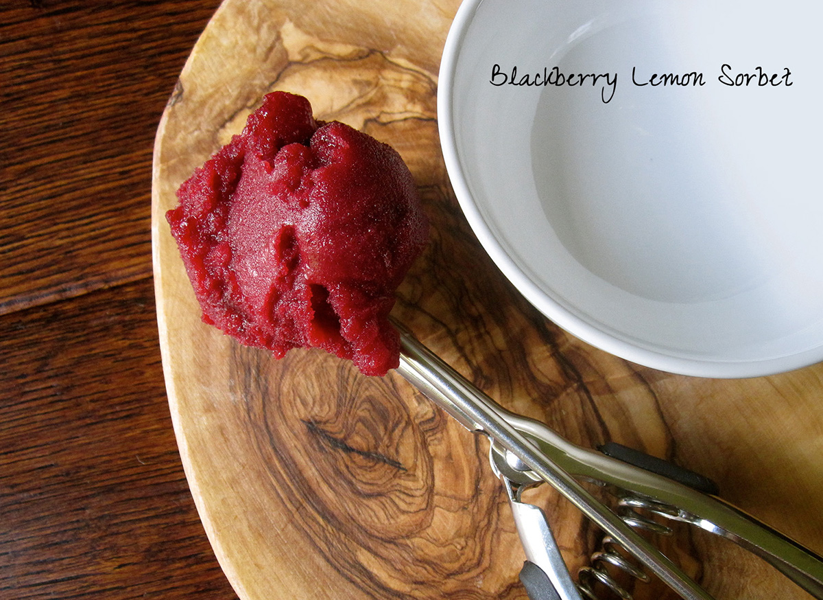 Blackberry lemon sorbet