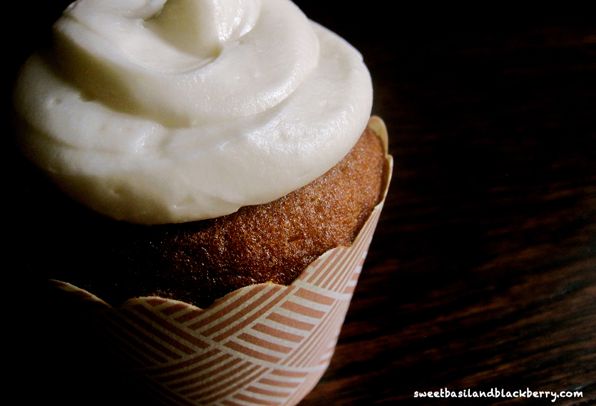 Pumpkin Muffins with Maple Bourbon Cream Cheese Icing